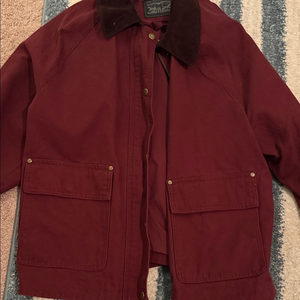 Levi Burgundy Barn Jacket - Picture 3 of 4